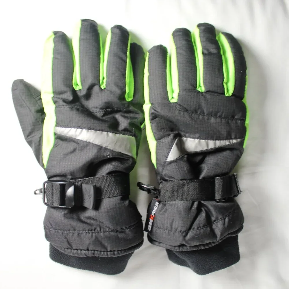 ZeroXposur Boys Large Black Insulated Winter Snow Gloves